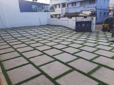 banglore  stone with synthetic grass  ,work  finished palakkad (angellandscapingandartworld, 9567165443)