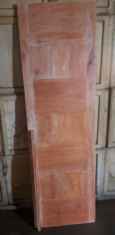 Treated mahagony almarah door with wooden handle without Polish