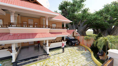 Proposed Two Storey villa @ Trissur.