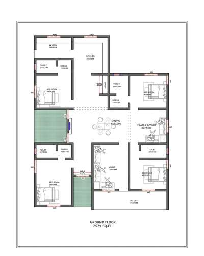 #4BHKPlans  #2500sqftHouse  #SingleFloorHouse  #budget 52 lakh approximately