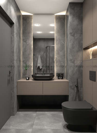 Bathroom design dark #InterDesigner #BathroomDesigns #toiletdesign #Architectural&Interior #BathroomIdeas