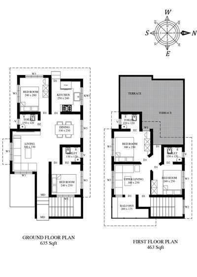 a small house first floor extension in 3cent long plot @ eranakulam