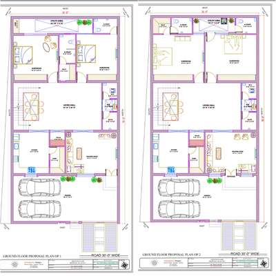 36'-8" x 70'-0" east facing  #FloorPlans #HouseDesigns