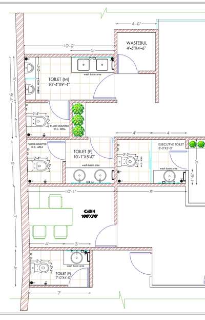 office bathroom plan