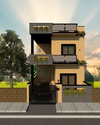 g+1 residence exterior design..

#architecture #3dvisualisation #sketchup #vrayrender #exterior #3D_ELEVATION