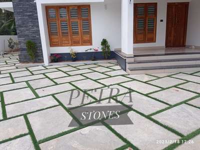 Bangalore stone   3X2
# Halfcut#artificial grass#kottamkulam site #Thrissur