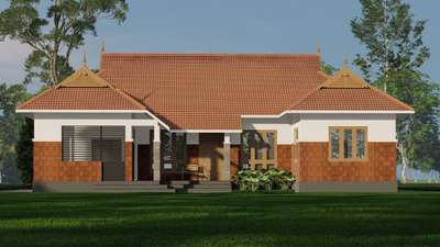 Ongoing project @Nangiarkulangara 3d (backside view) Client Sandeep Nair & Naveena Nair