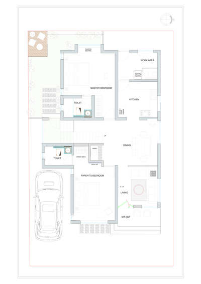 Residence design for Mr. Justus Babu 
 #1700 Sq.Ft Residence 
 #3bhkhouseplan 
#tropicaldesign