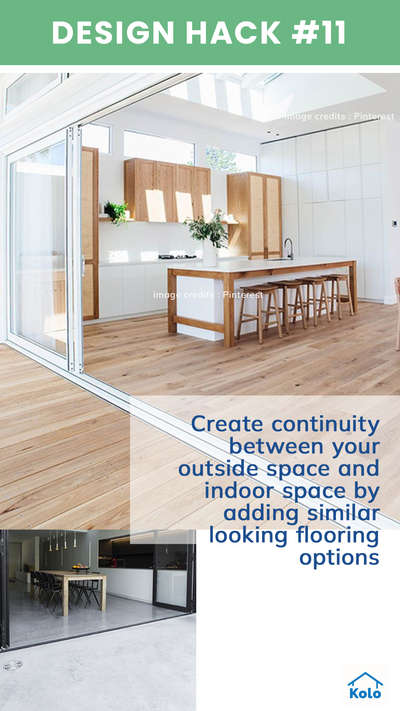 How do we create a unified space using flooring?
Check design hack #11 to find out.

Learn tips, tricks and details on Home construction with Kolo Education 👍
If our content has helped you, do tell us how in the comments ⤵️
Follow us on @koloeducation to learn more!!!

#education #architecture #construction #building #interior #design #home #interior #expert
#hack11 #koloeducation #designhack # #kitchen #functionality
