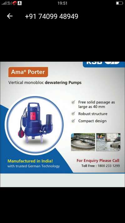 KSB DEWATERING PUMP