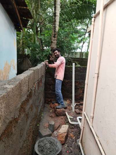 compound wall renovation work at kaloor  , Eranakulam