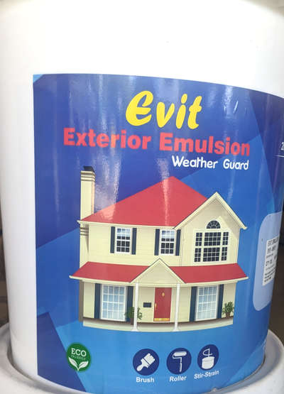 good quality economical exterior white emulsion. excellent coverage
 PRICE  2500/ 20 LTR.   
#Painter #WallPainting  #painting #emulsionpaints #emulsion  NB: home delivery available in paravoor