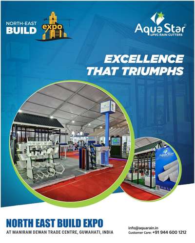 At The North East Build Expo in Guwahati, we, Aquastar were delighted to engage with potential partners and clients. Our team took center stage, actively connecting with attendees and sharing our innovative construction solutions. This event allowed us to showcase our cutting-edge technologies and unwavering commitment to excellence, helping people get to know our wide range of products and services.
We listened attentively to industry needs, fostering new relationships and contributing to our nation's development.
#expo #northeastbuildexpo #guwahati #aquastargutters #rainwatergutter #RWH