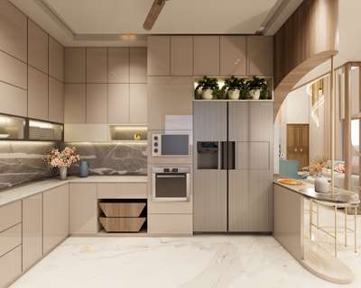 Modern kitchen 
 #modenkitchen  #beigedecor  #satvario  #wood  #couplelight  #3dsmax  #3drendering  #3dmodeling