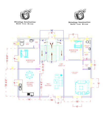 #40 X 50 Farm House Plaan