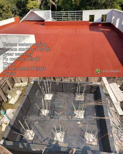 Open Terrace waterproofing starting 25
pu coating 45