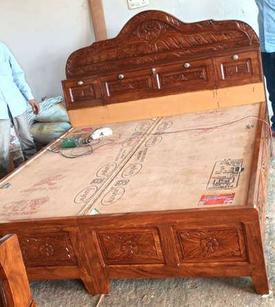 # seesham wood double bed  #
