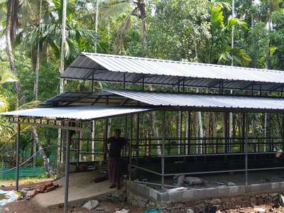 buffalo farm roof work in NILAMBUR  #MetalSheetRoofing  #truss  #Farm  #trussroof  #RoofingIdeas