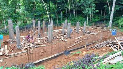 #retaining_wall #reinforcement #work #progressing @ #Pathanamthitta #site