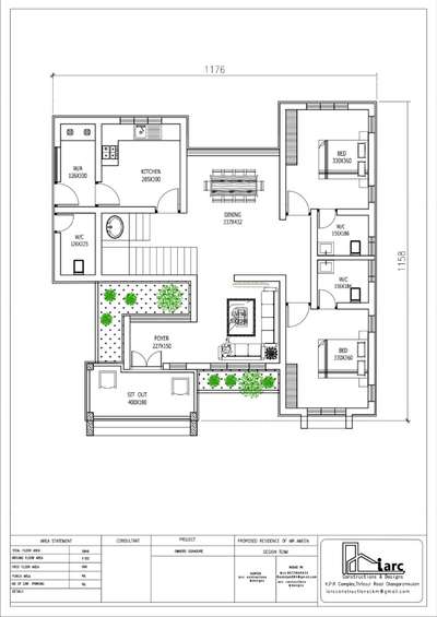 #FloorPlans #1200 sq ft
#project #Chavakkad