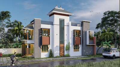 Length Small Plot Elevation Designing.... #3d #3dmodeling #3dhouse #KeralaStyleHouse #keralastyle #ElevationHome #MrHomeKerala
