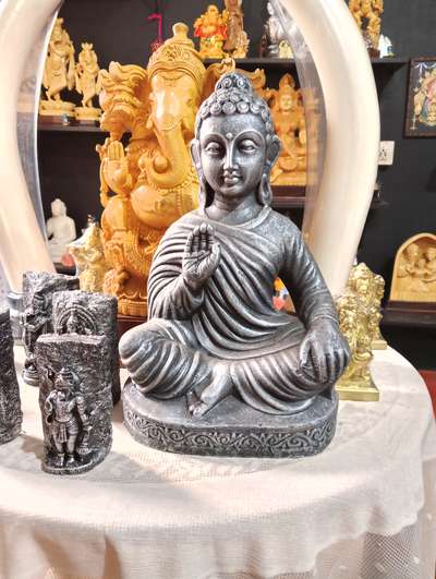budha statue available
material= terracotta
size=12 inch
good for homes #budha