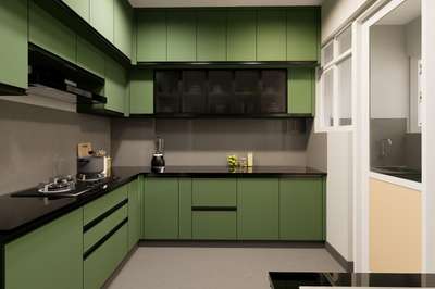 Clean lines, smart spaces, and stunning details 🏠✨ Check out this beautifully finished interior project. #InteriorDesigner  #KitchenInterior  #Architectural&Interior  #architecturedesigns  #KitchenIdeas   #architecturekerala