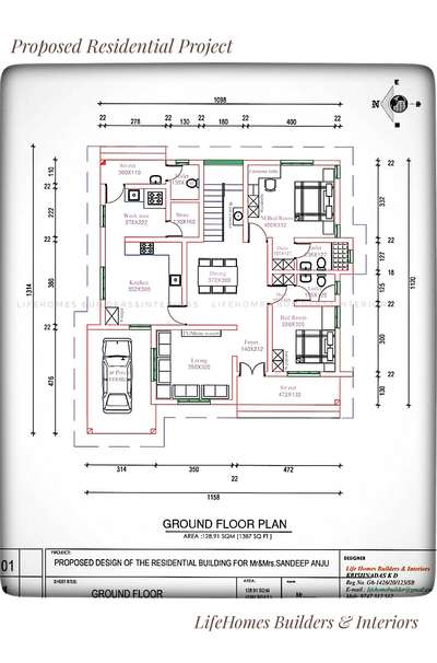 *Architecture Plan*
2BHK, West And East Facing- Based on vasthu and the plot, your dream home will be designed accordingly.