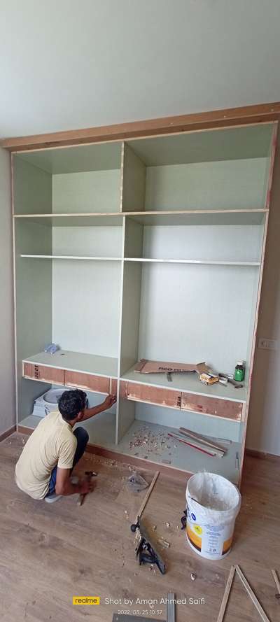 sliding Wardrobe Work in Progress #ashomedecor 
contact Us +918800941317
 #InteriorDesigner  #Architect  #WardrobeDesigns  #Carpenter