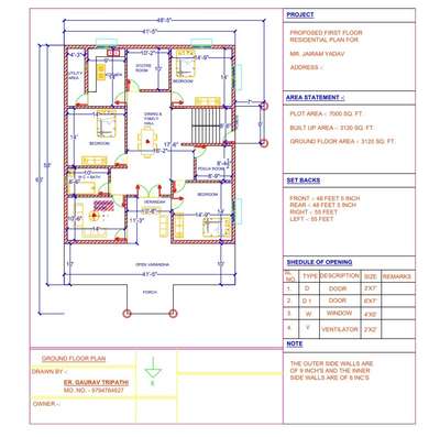 Contact me for floor plan, 3d elevation, section view and estimation in very cheap and reasonable price.