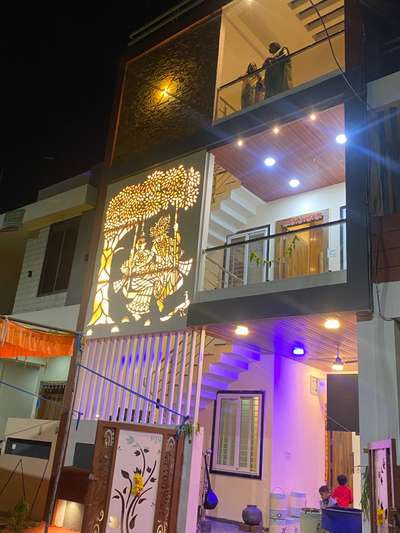 20x50 East facing house design
 #frontElevation  #nightview  #kanaksmartcity