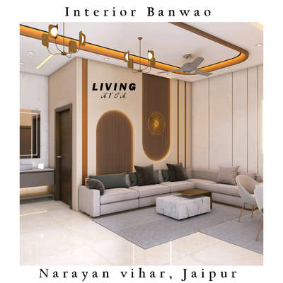 living are design at Jaipur 

 #LivingroomDesigns  #LivingRoomSofa  #LivingRoomWallPaper  #interiorbanwao  #InteriorDesigner