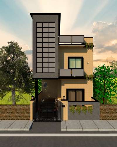 g+1 residence exterior design..

#architecture #3dvisualisation #sketchup #vrayexterior #rendering