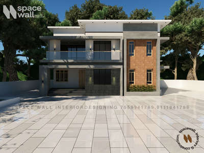 contemporary style exterior 
minimal  #ElevationHome  #exteriordesigns  #exterior3D  #Designs