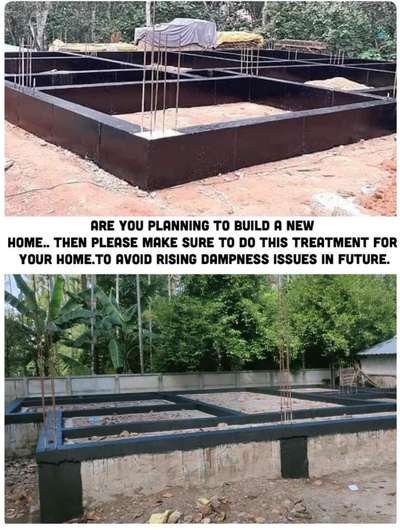 Foundation Bituminous (DPC) waterproofing..   💦💦💦 #foundation  #WaterProofings  #dpc  #basementwaterproofing