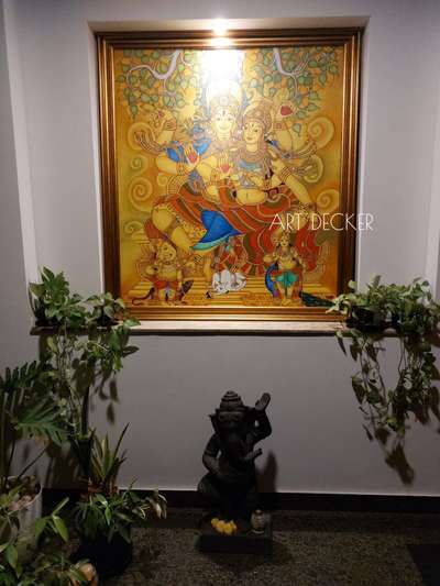 kerala mural painting
Shiv parvati Kudumbam 
 #keralatraditionalmural #muralpainting #Architectural&Interior #WallDecors #HouseDesigns