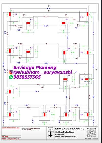footing working plan 
We provide
✔️ Floor Planning,
✔️ Vastu consultation
✔️ site visit, 
✔️ Steel Details,
✔️ 3D Elevation and further more!
#civil #civilengineering #engineering #plan #planning #houseplans #nature #house #elevation #blueprint #staircase #roomdecor #design #housedesign #skyscrapper #civilconstruction #houseproject #construction #dreamhouse #dreamhome #architecture #architecturephotography #architecturedesign #autocad #staadpro #staad #bathroom
