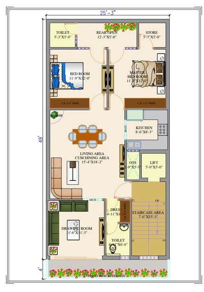 #bestarchitecture  #Best_designers  #bestquality  #best 3D designs in NCR #best25x49house planning  #best25x50house planning