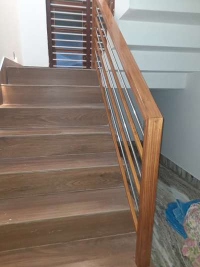 Staircase handrail with a mix stainless steel,GI pipes and teakwood.
One of a kind.
Bespoke.
custom. #StaircaseDecors  #custominterior  #bespokeinteriors  #StaircaseIdeas