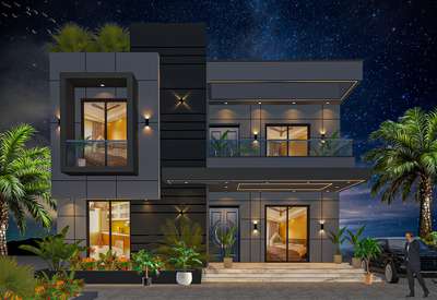 morden elevation design with plan  #ElevationDesign  #modernhome  #HouseDesigns