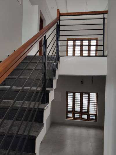 Upgrade your space with our stair case handrails. A perfect mix of safety and style. Contact Us for more details. #StaircaseDecors  #StaircaseHandRail  #handrails  #handrailsteel  #handrailwork  #GlassHandRailStaircase
