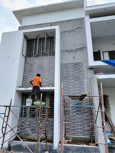 cladding tile work on progress
For more enquiries please contact Dreamstone Builders
9061316090,9048111211
 #workinprogress