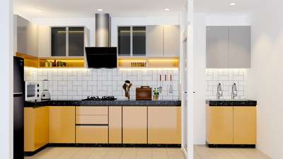 #KitchenIdeas #LShapeKitchen #LargeKitchen #OpenKitchnen #3d #InteriorDesigner