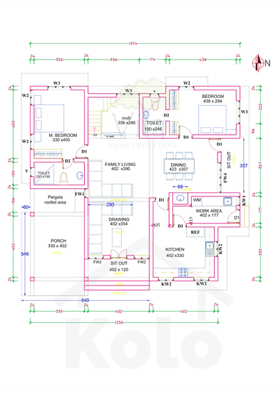 2D plan
client name :Syam
location :Ernakulam