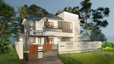 Renovation exterior for the residence at Calicutwith 1540 sqft.
 #autocad
 #sketchup
 #enscape
 #Photoshop