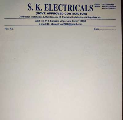 *All kind of electrical work With material*
contact us for more info.
