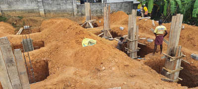 Foundation works at Vanniyoor.