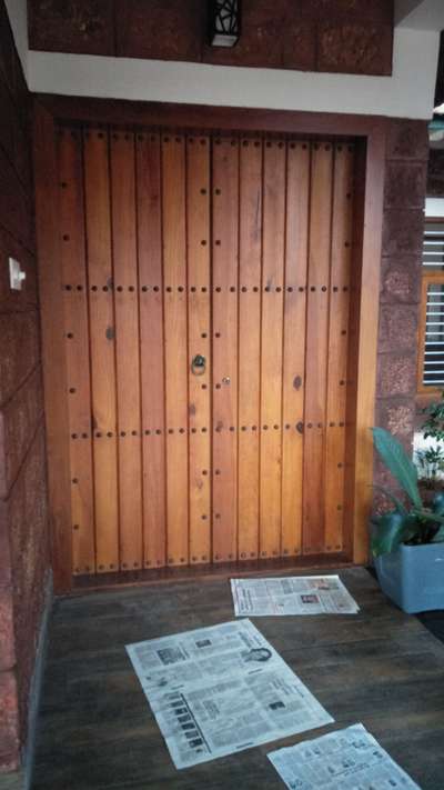 Teak wood double door