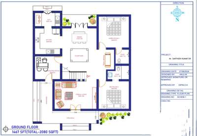 Semi-tradional Building Plan 
Area 2000 Sqft 🏠 # construction  #permitdrawing  #exteriordesigns  #interior  #commercial_building  #HouseRenovation