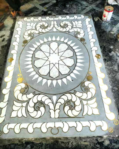 brass inlay flooring work #delhiinteriors  #Delhihome  #delhi_house_design  #